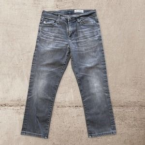 AG ADRIANO GOLDSCHMIED The Everett Slim Straight Gray Denim Jeans 30 X 24